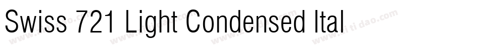 Swiss 721 Light Condensed Italic BT字体转换